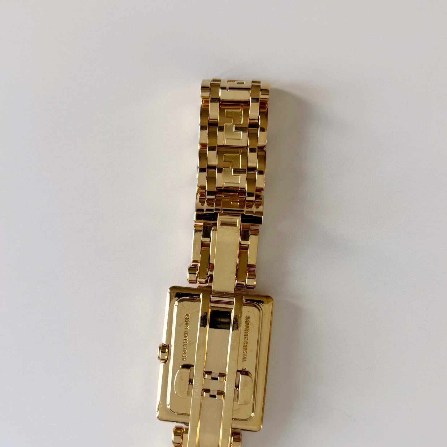 Fendi 1990s Tank Gold Plated Watch Limited Edition (only 2,500 pieces made)