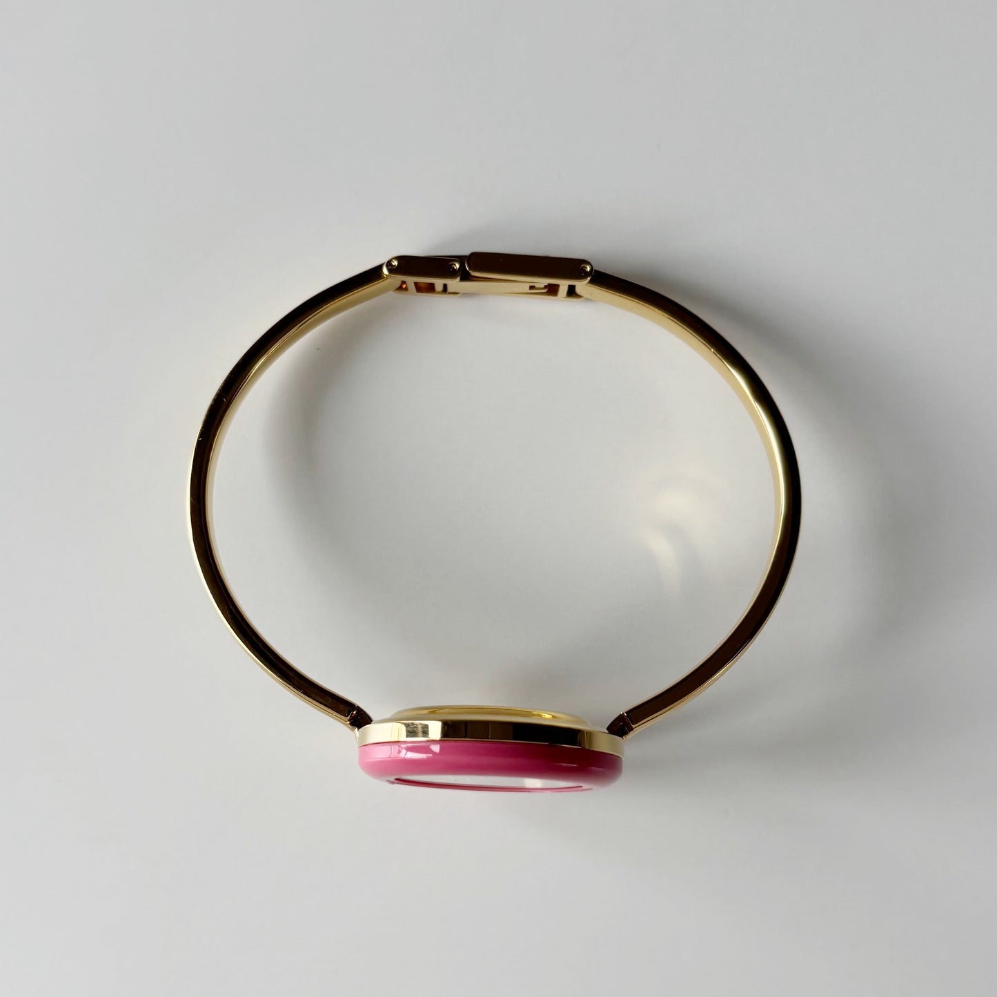 Gucci 1990s Interchangeable Bezel Gold Plated Bangle Watch with 12 bezels, case