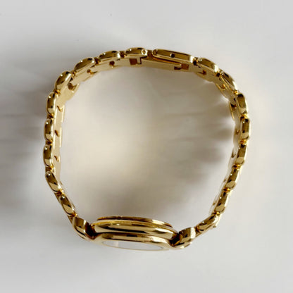 Fendi 1990s Seashell Dial Gold Plated Watch