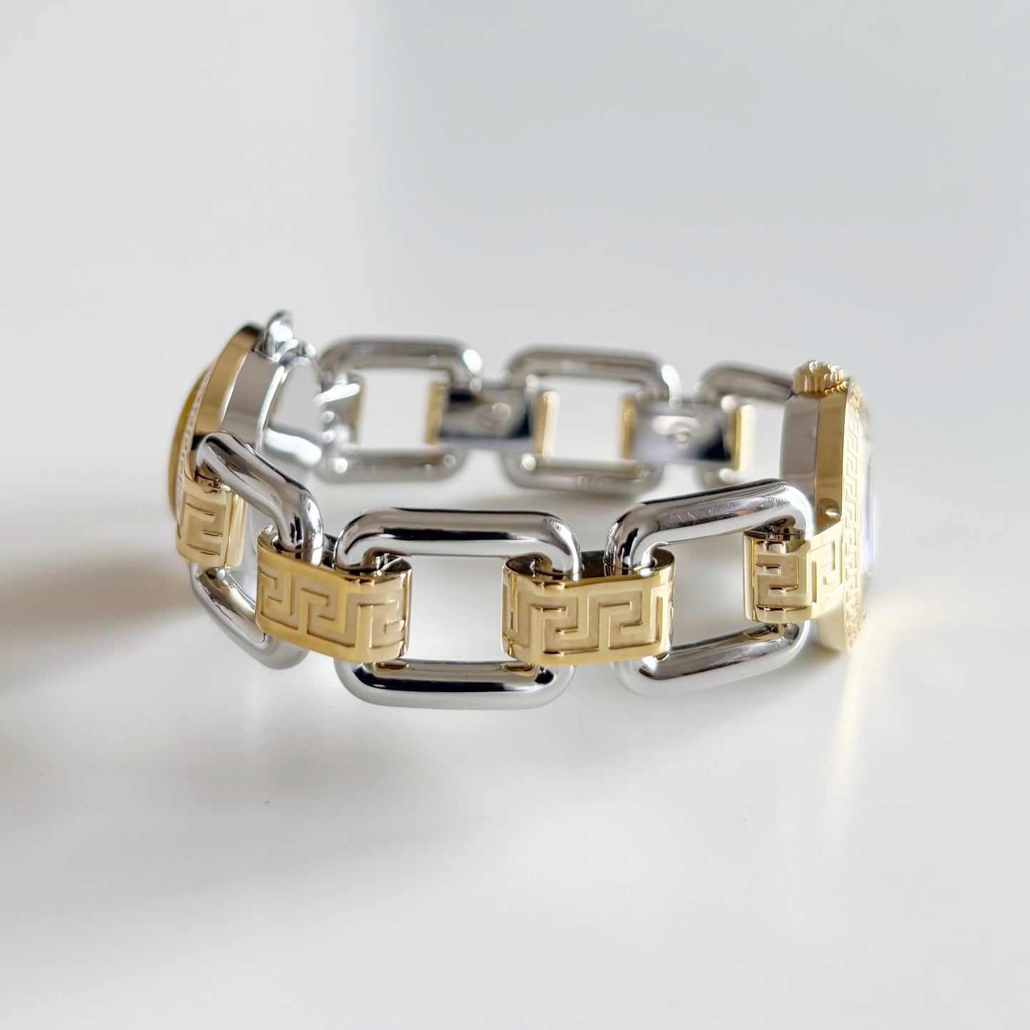 Versace Early 2000s Seashell Dial Two Tone Watch