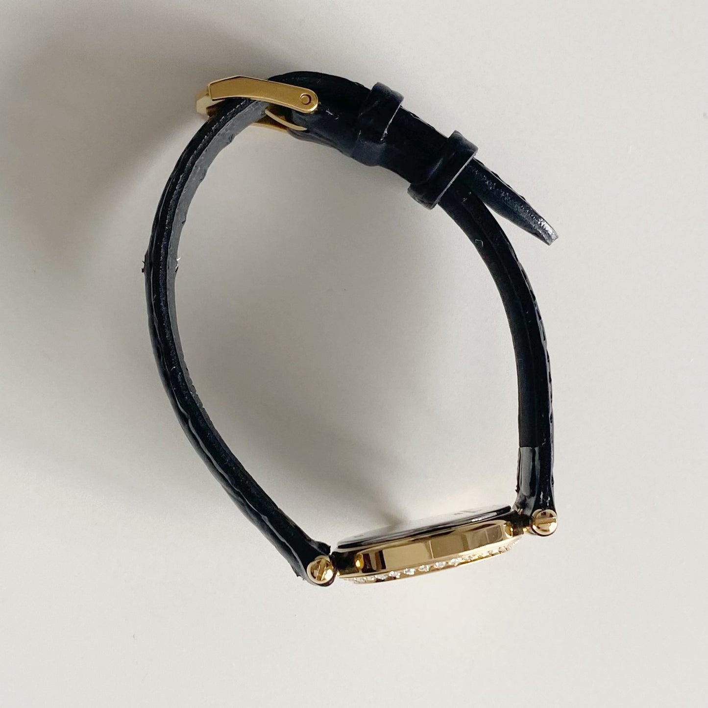 Dior 1990s Seashell Round Dial Gold Plated Watch
