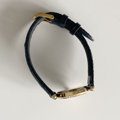 Dior 1990s Seashell Round Dial Gold Plated Watch