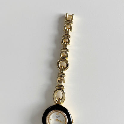 Dior 1990s Interchangeable Bezel Gold Plated Watch
