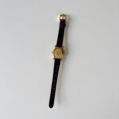 Gucci 1990s Gold Round Dial Watch