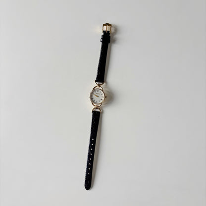 Gucci Round Dial Horsebit Gold-Plated Watch