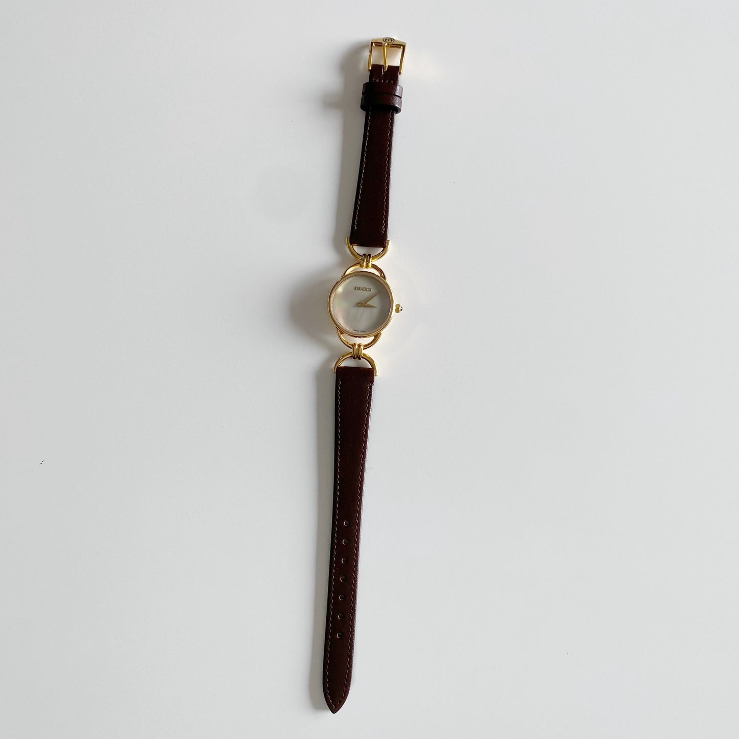 Gucci 1990s Seashell Dial Round Watch