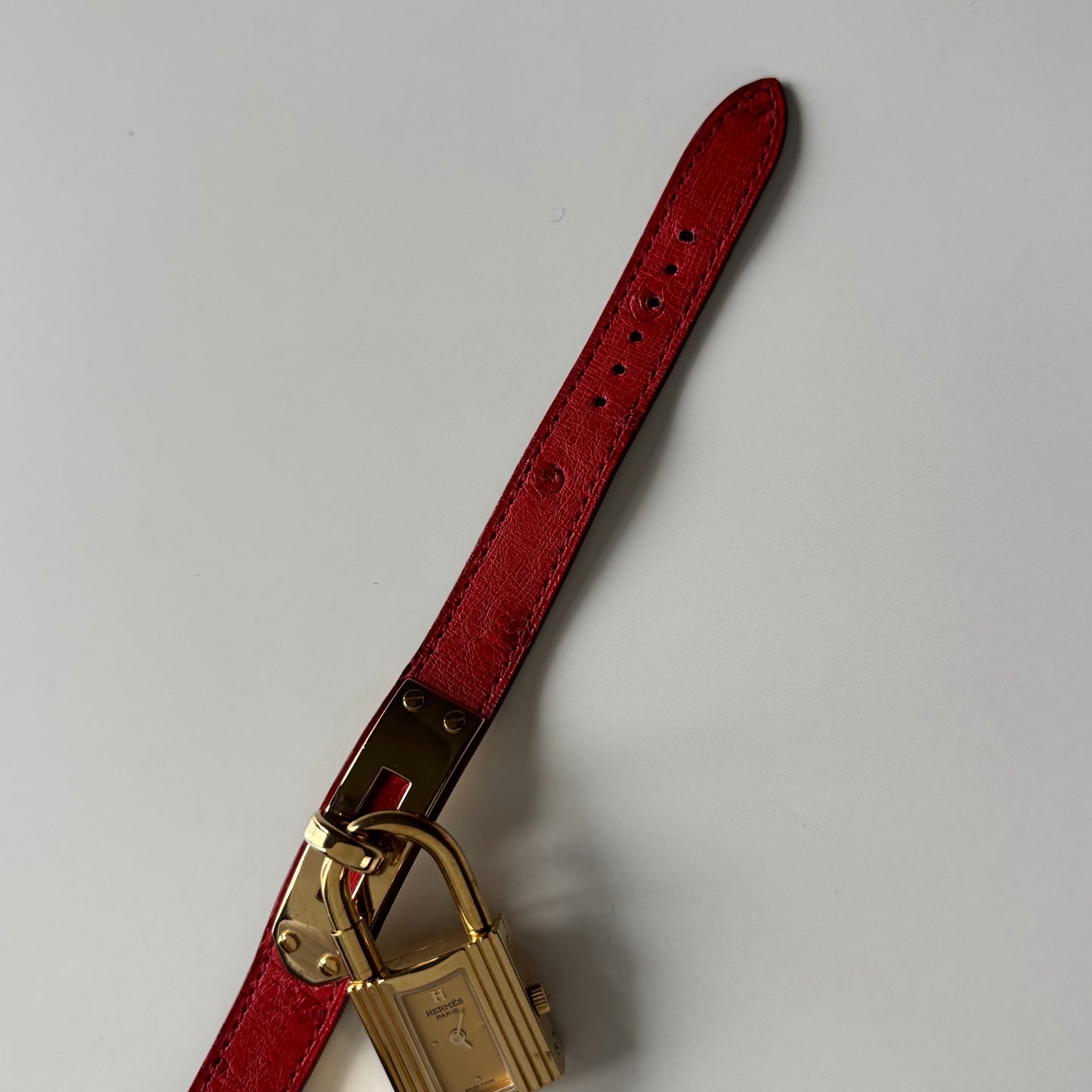 Hermes 1990s Kelly Gold Plated Watch