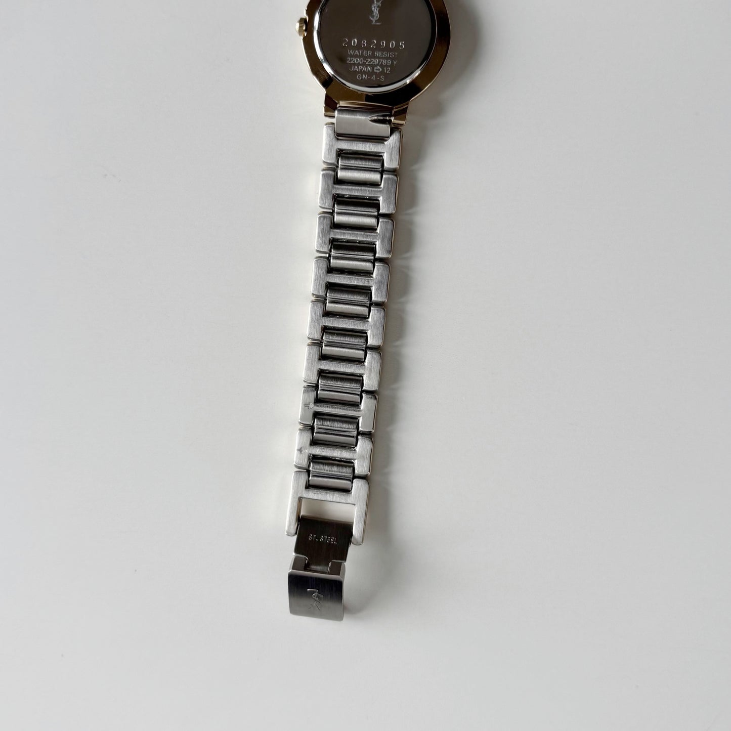 Yves Saint Laurent 1990s Round Dial Two Tone Watch