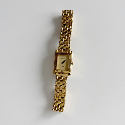 Gucci 1990s Tank Gold Plated Watch