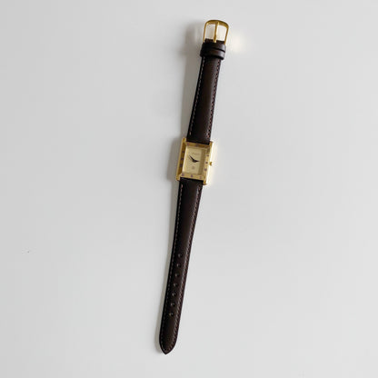 Gucci 1990s Gold Dial Tank Watch
