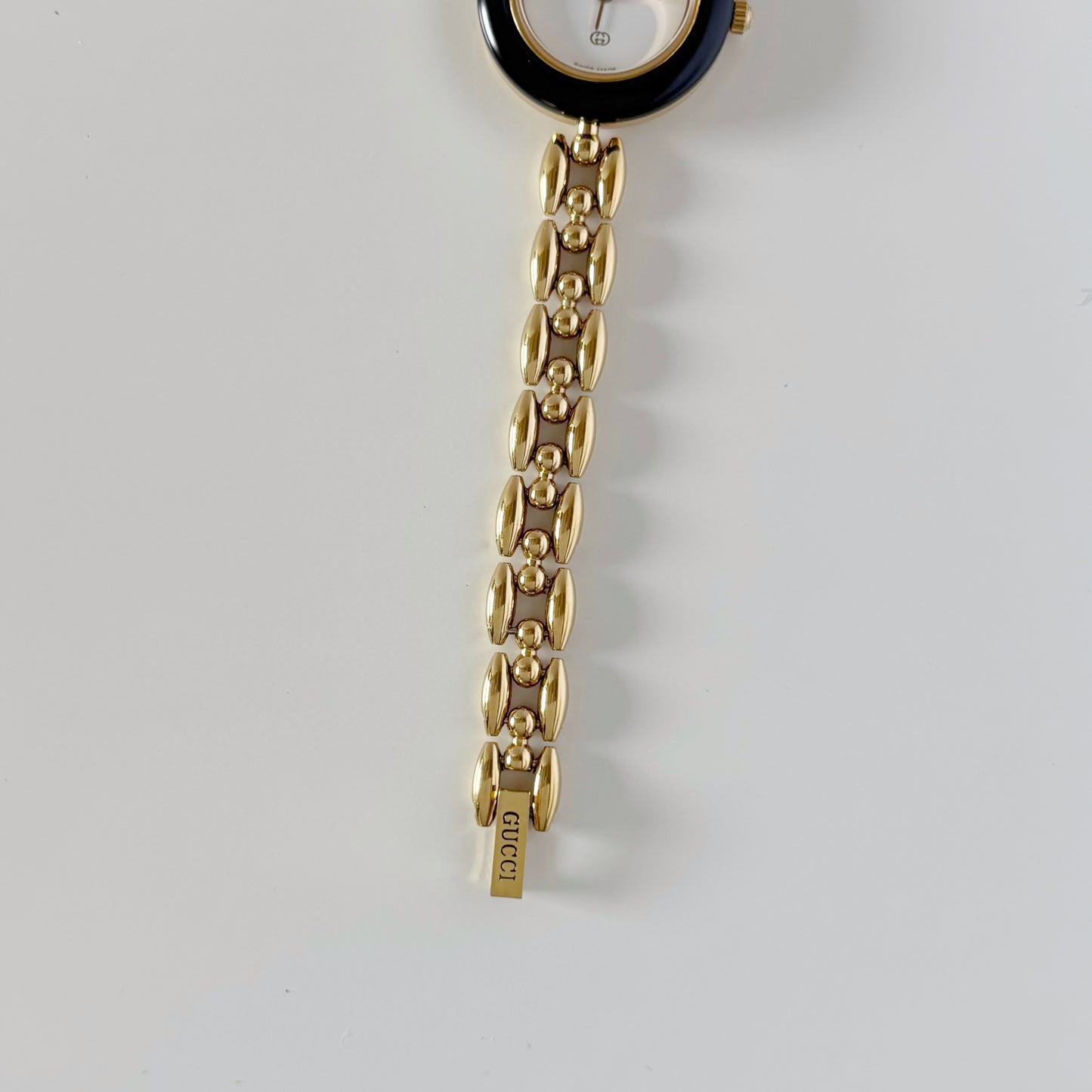 Gucci 1990s Interchangeable Bezel Gold Plated Watch with 6 bezels, Case (160mm)