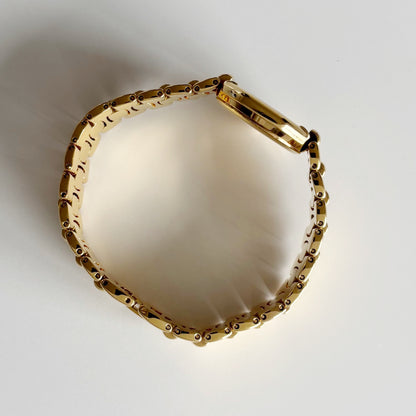 Dior 1990s Octagon Gold Plated Watch