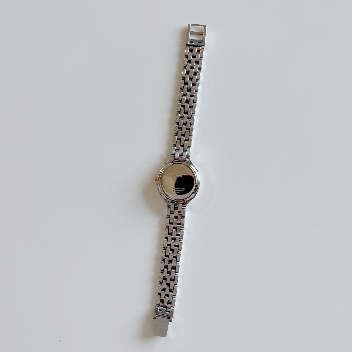 Dior 1990s Date Round Dial Two Tone Watch