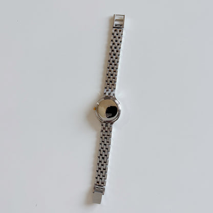 Dior 1990s Date Round Dial Two Tone Watch