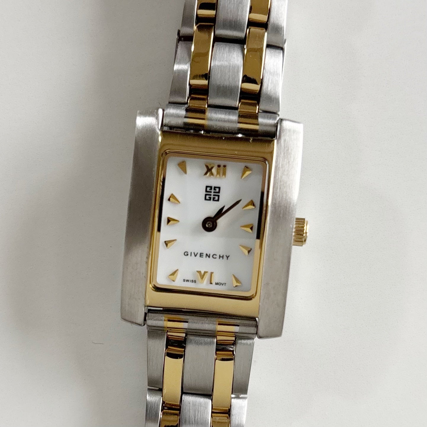 Givenchy 1990s Tank Two Tone Watch
