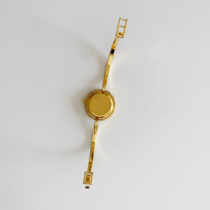 Gucci 1990s Interchangeable Bezel Gold Plated Watch with 12 bezels, case