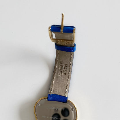 Yves Saint Laurent 1990s Heart Shaped Dial Gold Plated Watch