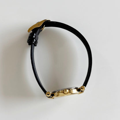 Dior 1990s Round Dial Gold Plated Watch