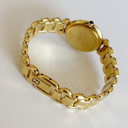 Fendi 1990s Seashell Dial Gold Plated Watch