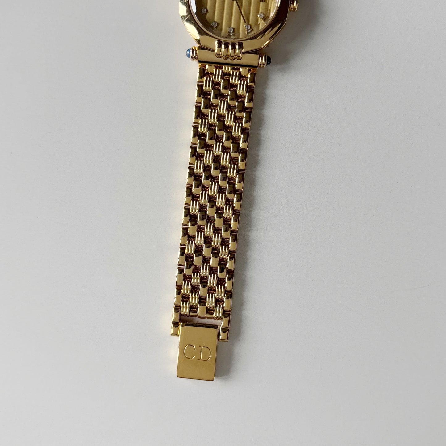 Dior 1990s Octagon Dial Gold Plated Watch