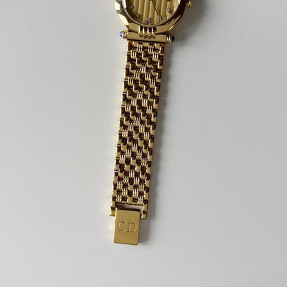 Dior 1990s Octagon Dial Gold Plated Watch