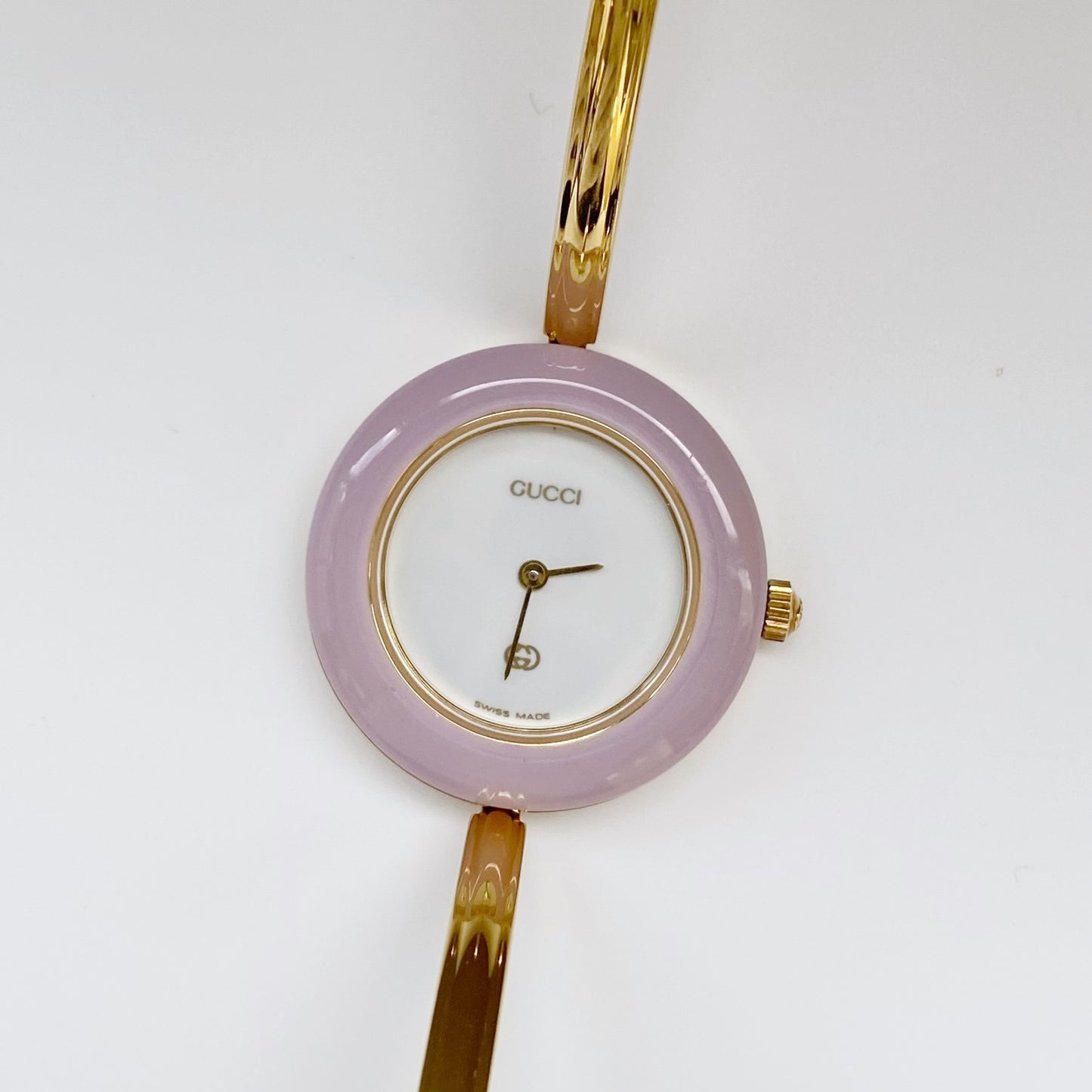 Gucci 1990s Interchangeable Bezel Gold Plated Watch with 12 bezels, case