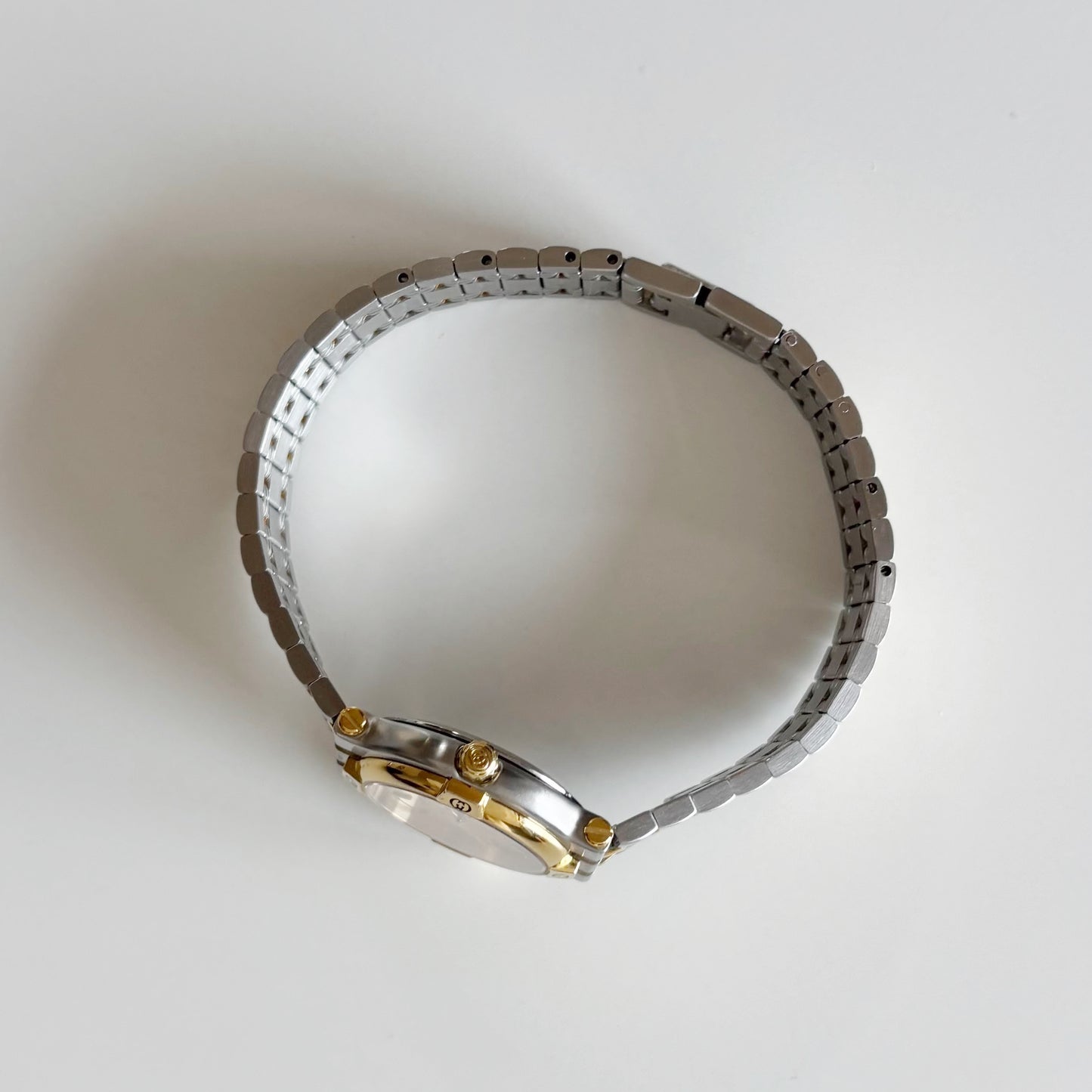 Gucci 1990s Date Round Dial Two Tone Watch