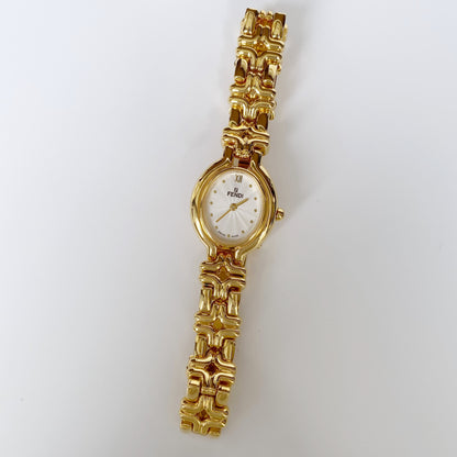 Fendi 1990s Interchangeable Belt Watch with 9 belts, Case