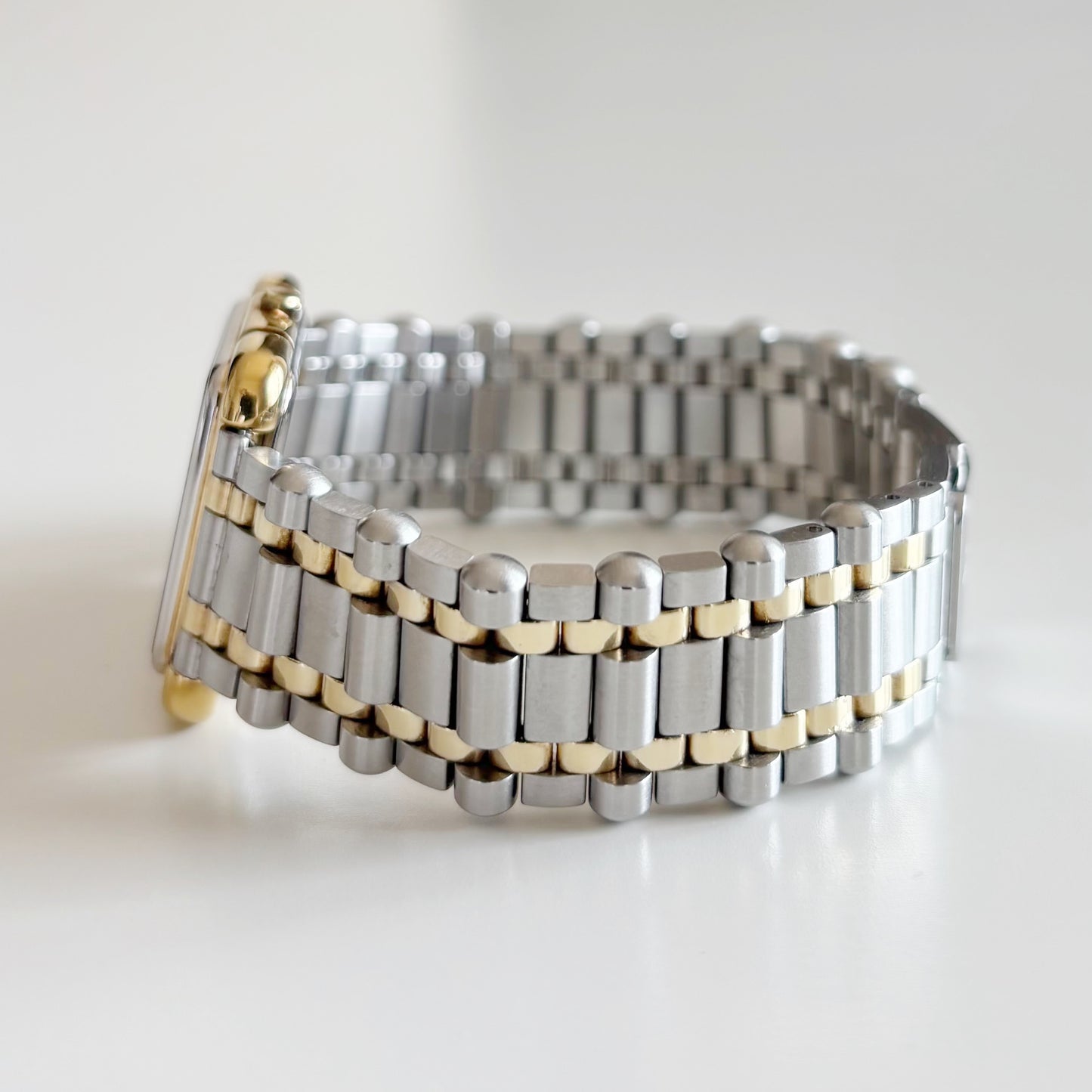 Yves Saint Laurent 1990s Square Dial Two Tone Watch