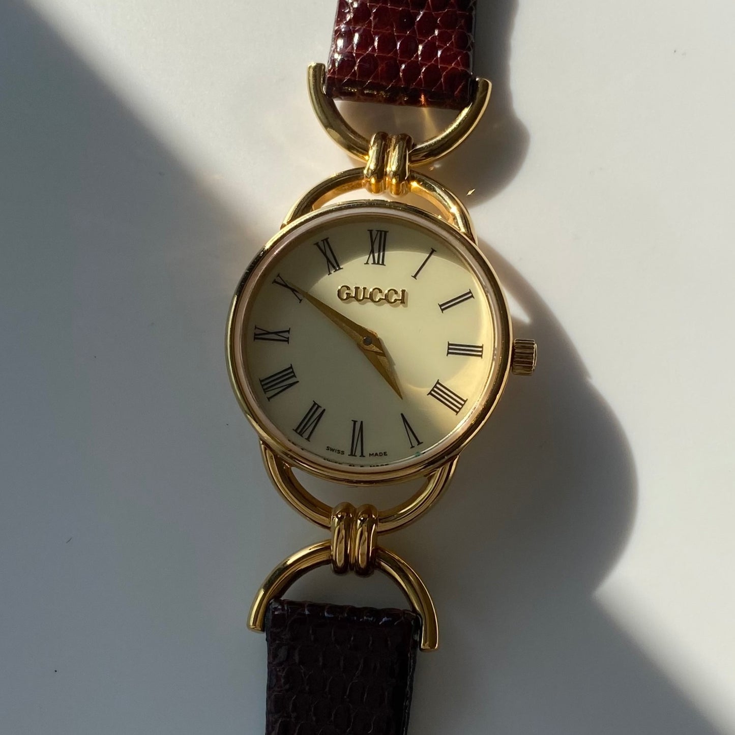 Gucci 1990s Horsebit Gold Plated Watch