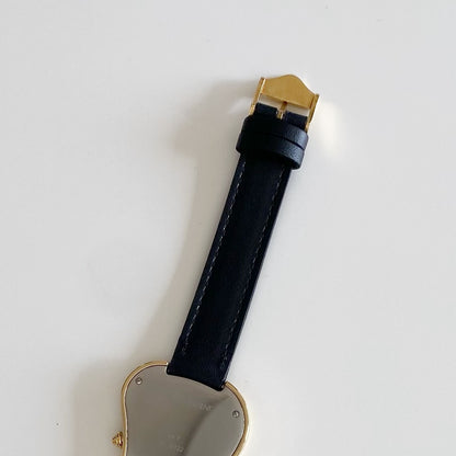 Yves Saint Laurent 1990s Heart Shaped Dial Gold Plated Watch