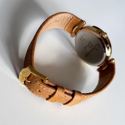 Dior 1990s Round Dial Gold Plated Watch (Large)