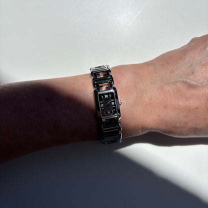 Fendi 1990s Tank Stainless Steel Watch