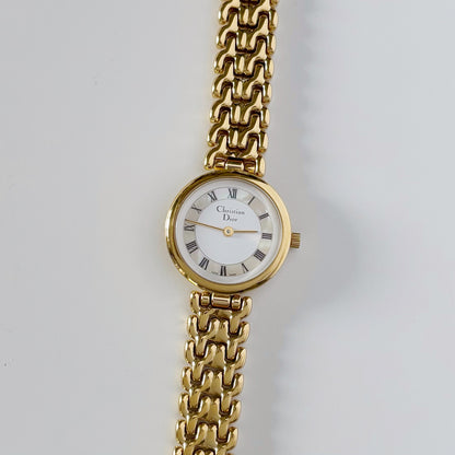Dior 1990s Seashell Dial Round Watch