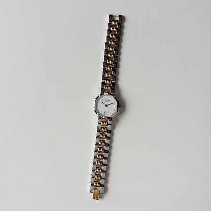 Dior 1990s Octagon Dial Date Two Tone Watch