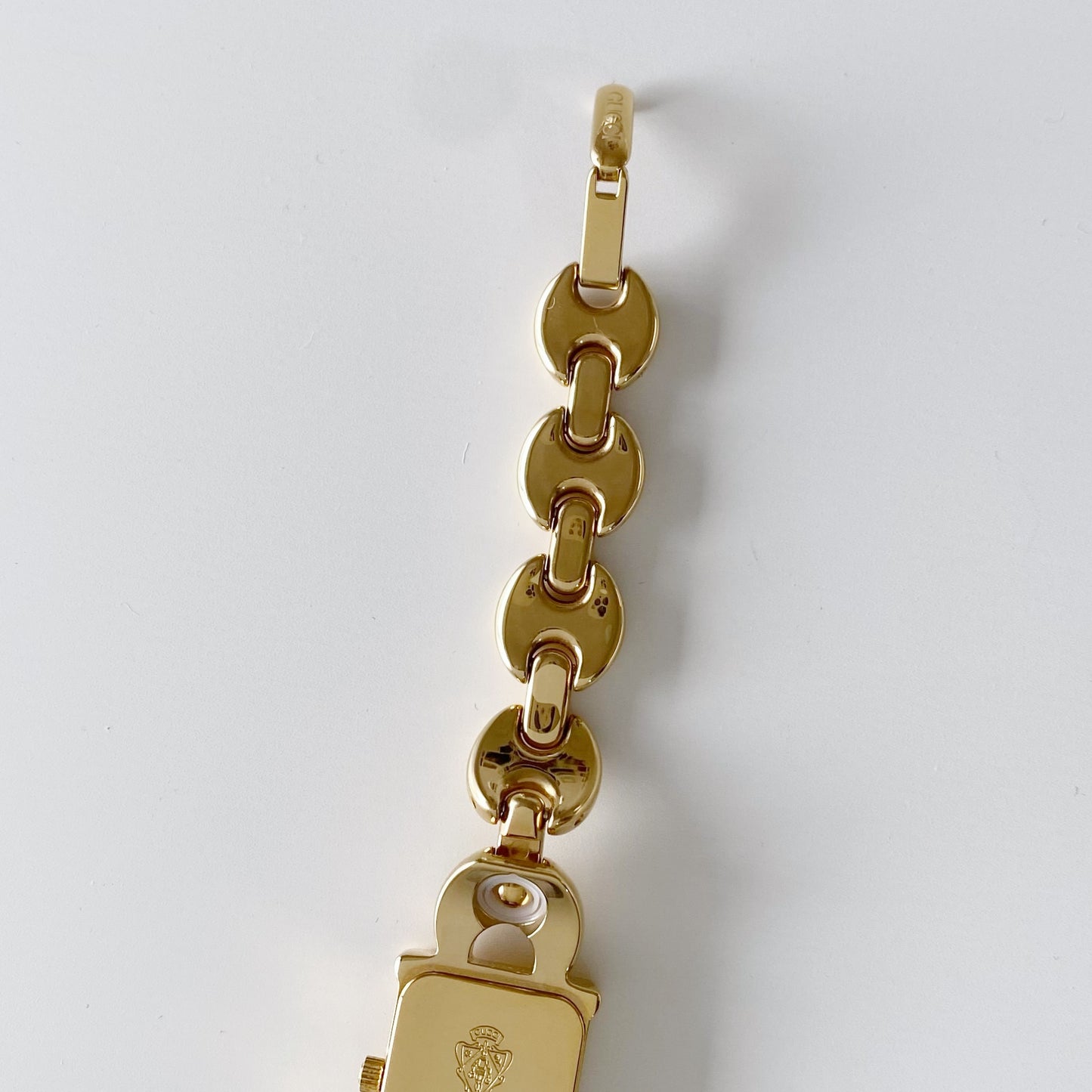 Gucci 1990s Interchangeable Belt Gold Plated Watch with 3 straps, case