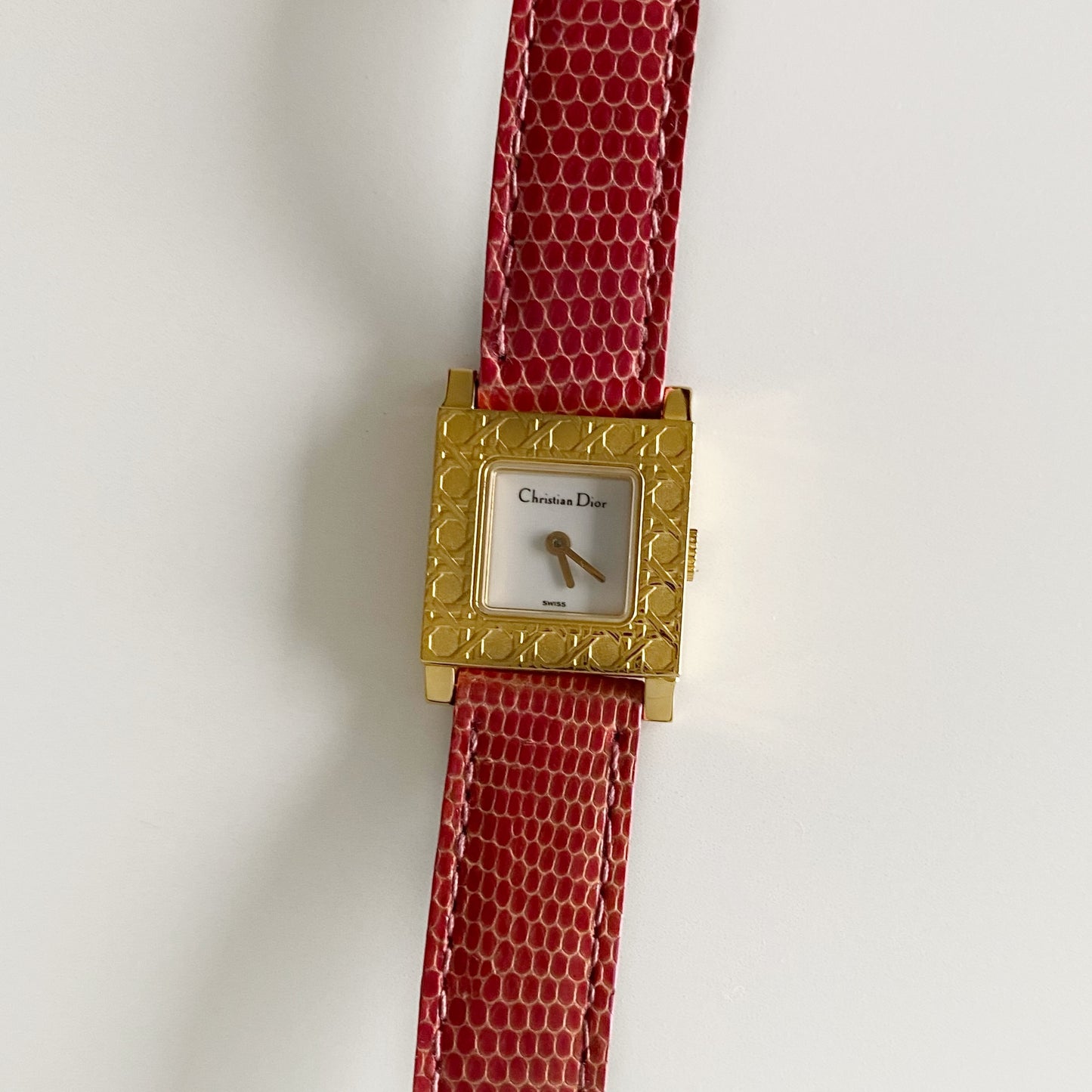 Dior Early 2000s La Parisienne Gold Plated Interchangeable Watch with 3 straps, case