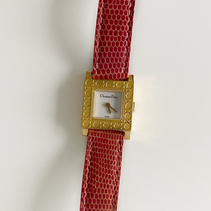 Dior Early 2000s La Parisienne Gold Plated Interchangeable Watch with 3 straps, case
