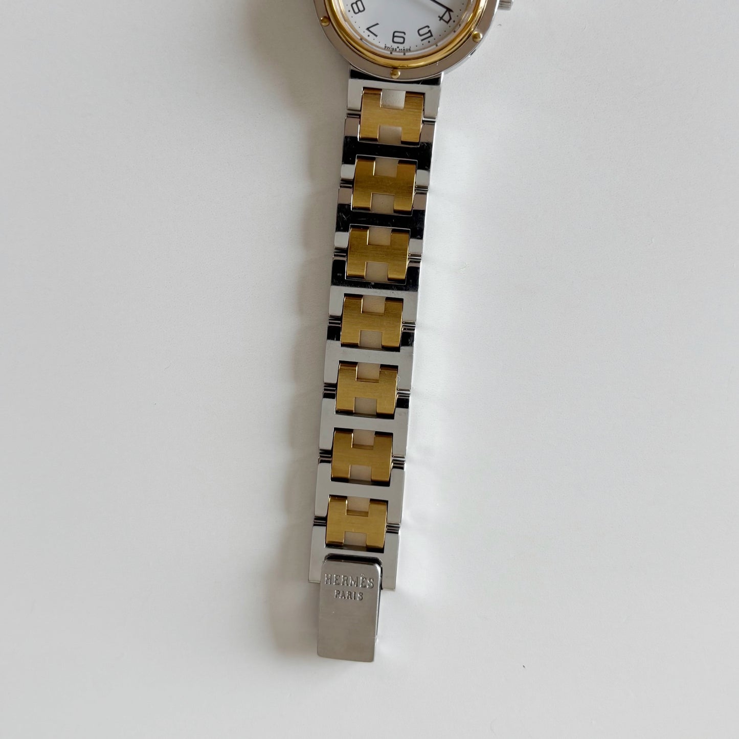 Hermes 1990s Clipper Two Tone Watch