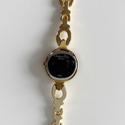 Dior 1990s Interchangeable Bezel Gold Plated Watch