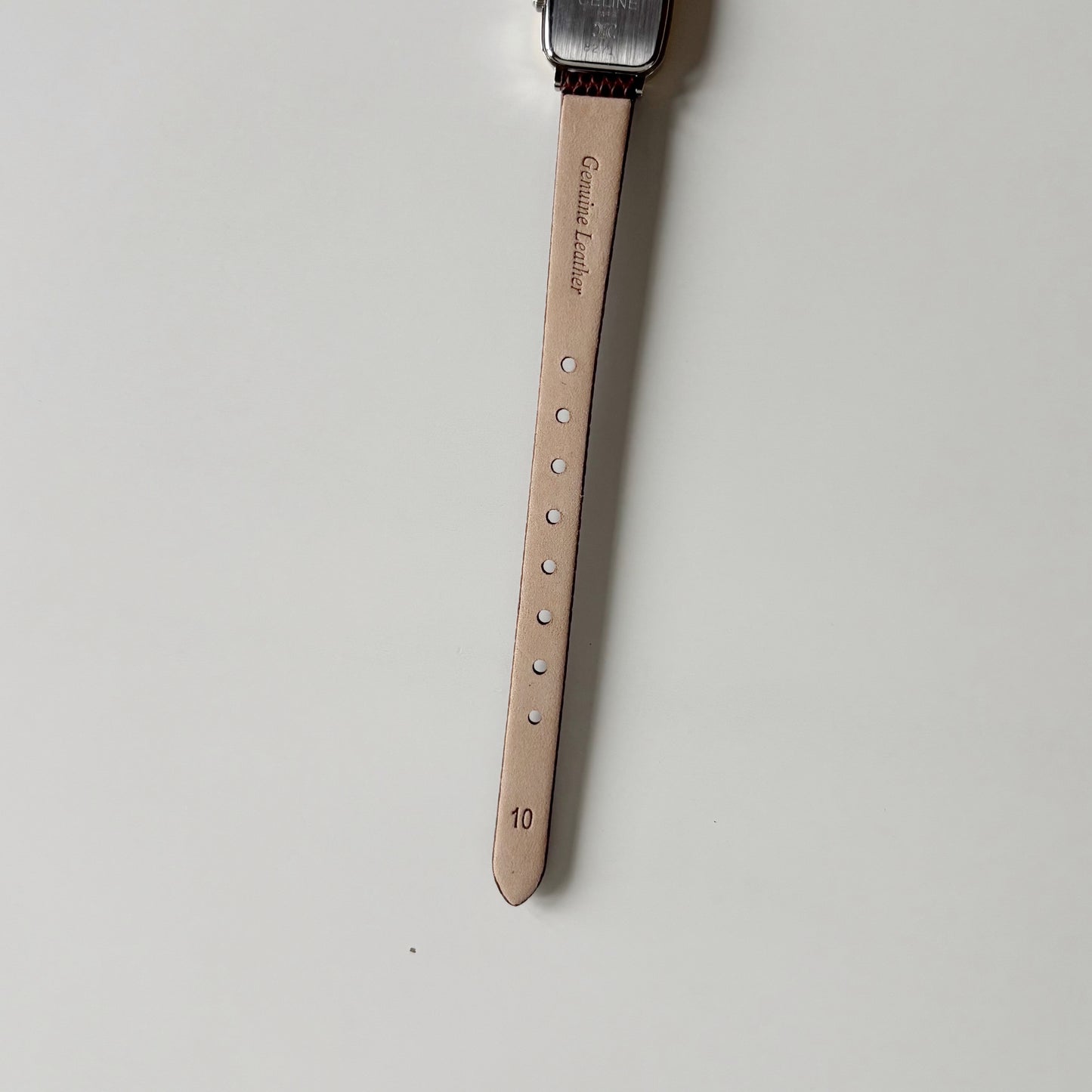 Celine 1980s Rectangular Dial Two Tone Watch