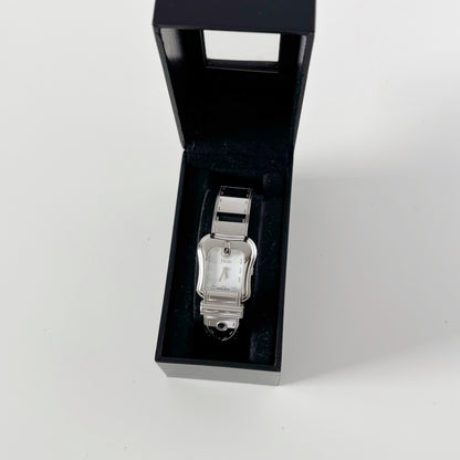 Fendi 1990s Seashell Dial Stainless steel Silver Buckle Watch