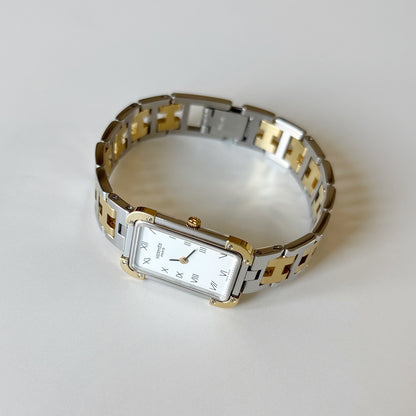 Hermes 1990s Croisier Two Tone Watch