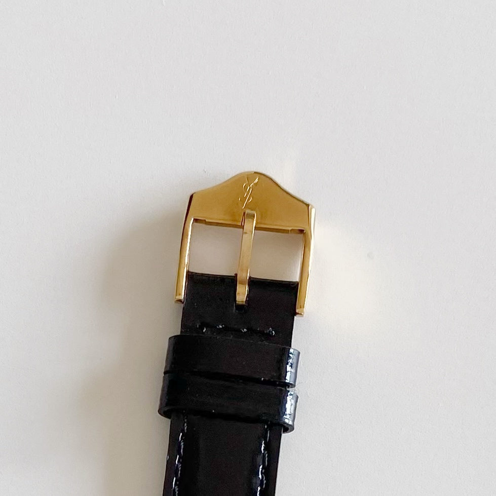 Yves Saint Laurent 1990s Heart Shaped Gold Plated Watch