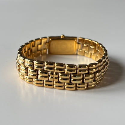 Fendi 1990s Gold Dial Gold Plated Watch