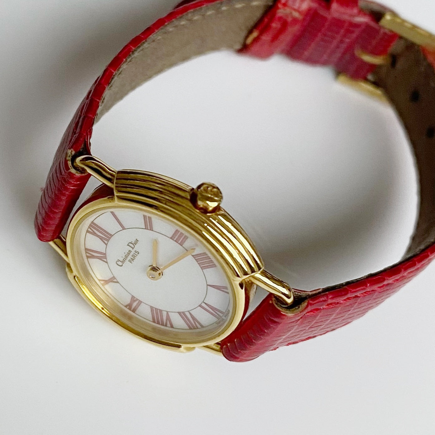 Dior 1990s Seashell Dial Round Watch