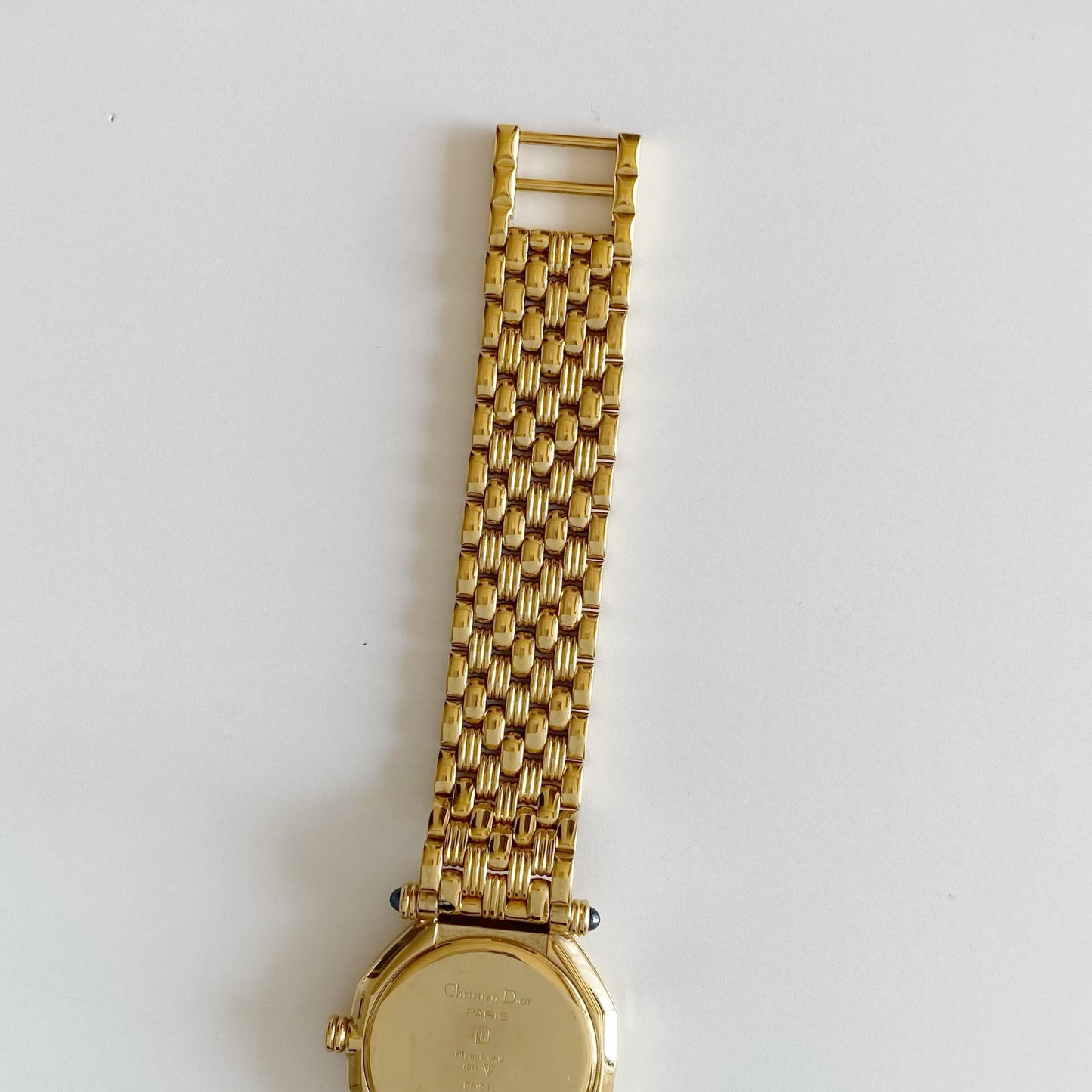 Dior 1990s Octagon Gold Plated Watch