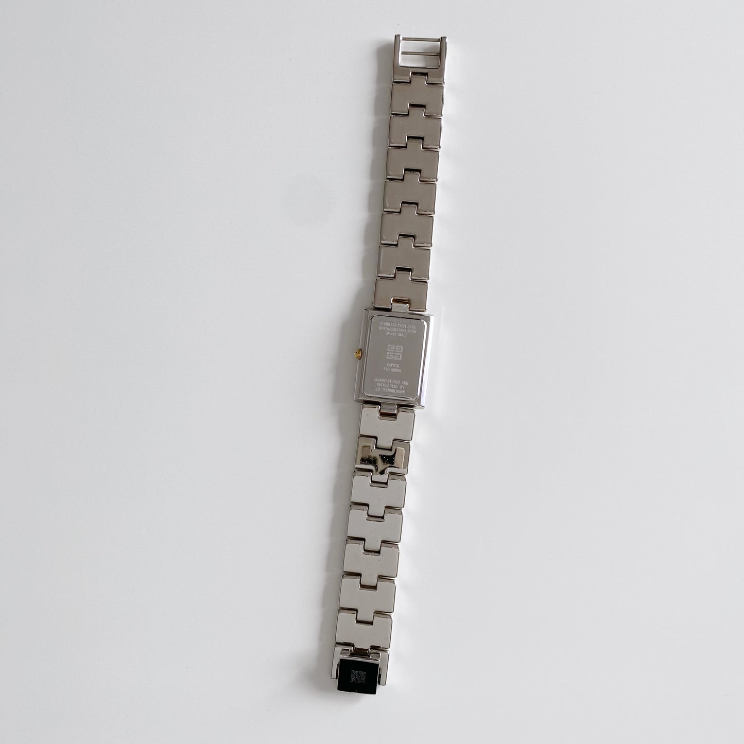 Givenchy 1990s Tank Two Tone Watch
