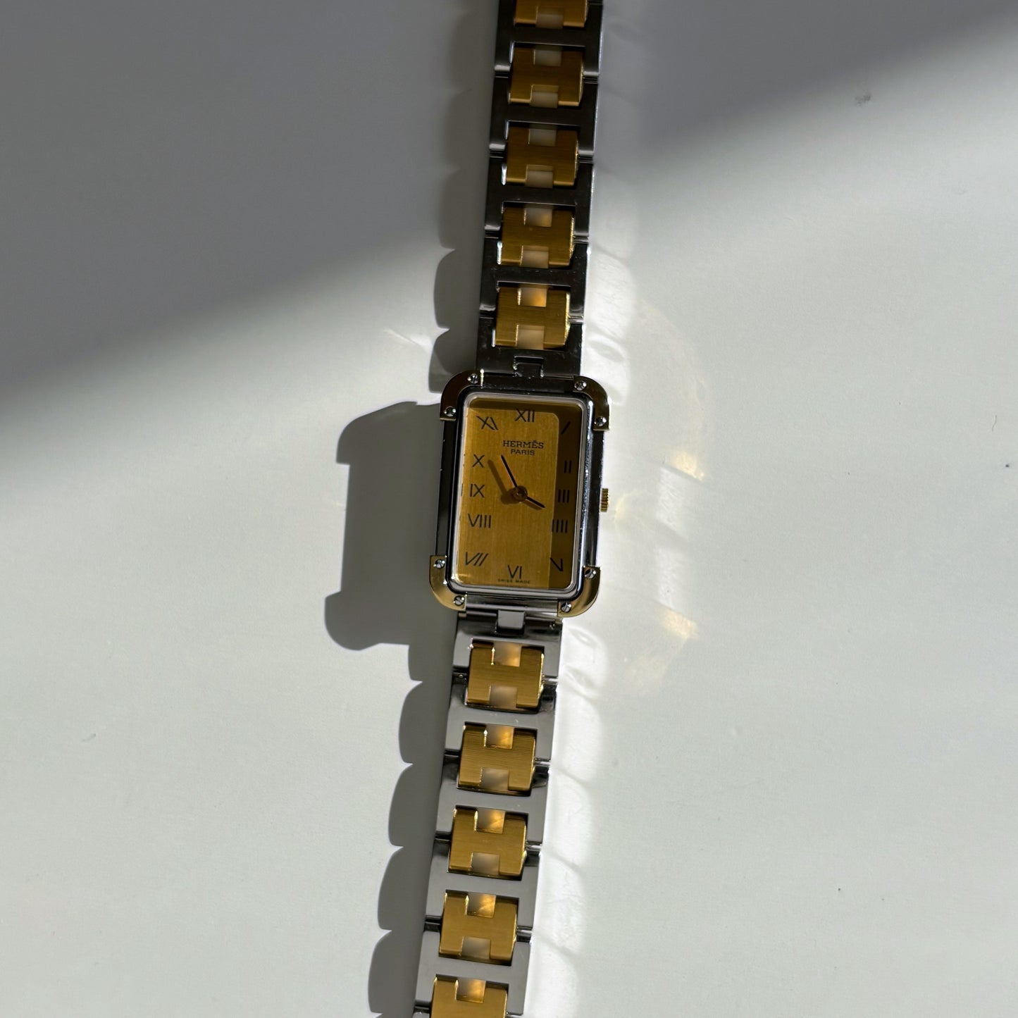 Hermes 1990s Croisier Two Tone Watch