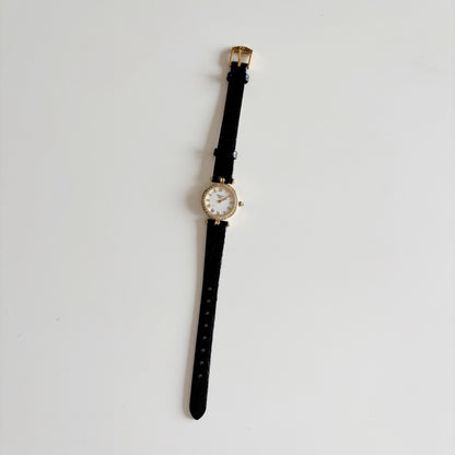 Dior 1990s Seashell Dial Gold Plated Watch